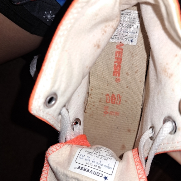 Converse High Top Neon Orange Shoes - Picture 6 of 7